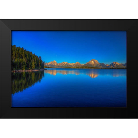 Lake Jackson Black Modern Wood Framed Art Print by Sherrell, Bill