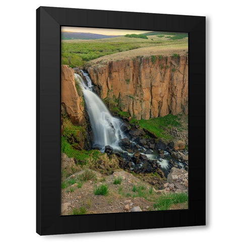 North Clear Creek Falls Black Modern Wood Framed Art Print with Double Matting by Sherrell, Bill