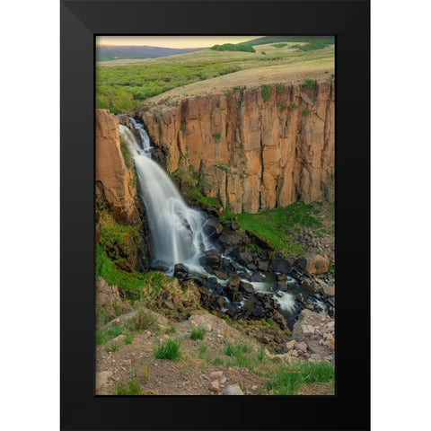 North Clear Creek Falls Black Modern Wood Framed Art Print by Sherrell, Bill