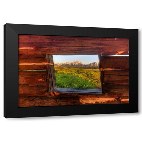 Picture Window Black Modern Wood Framed Art Print by Sherrell, Bill