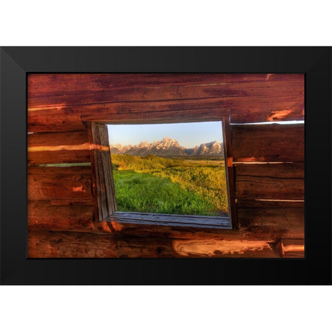 Picture Window Black Modern Wood Framed Art Print by Sherrell, Bill