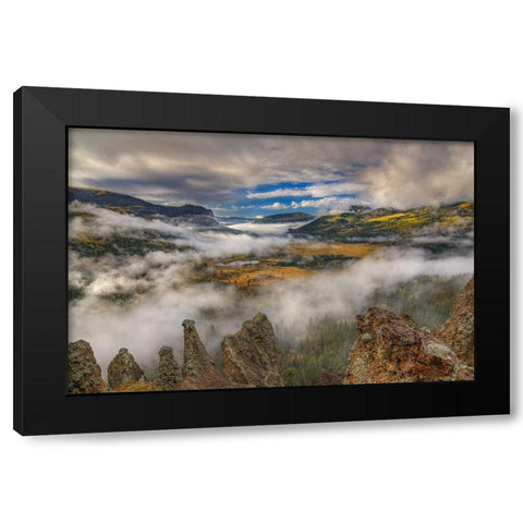 Revelation Valley Black Modern Wood Framed Art Print with Double Matting by Sherrell, Bill