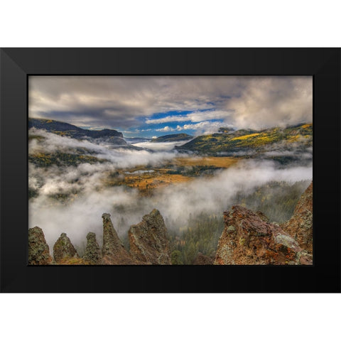 Revelation Valley Black Modern Wood Framed Art Print by Sherrell, Bill