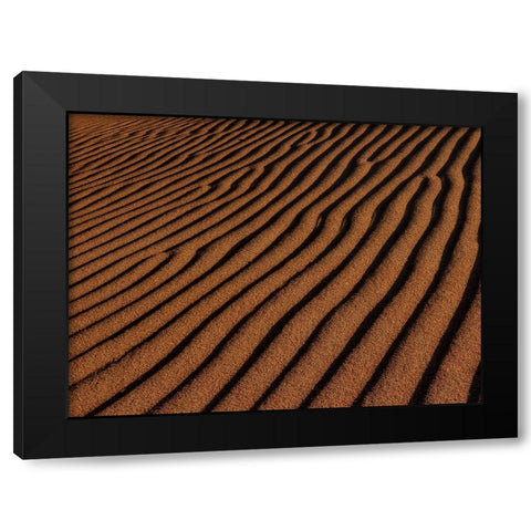 Sand Ripples Black Modern Wood Framed Art Print by Sherrell, Bill