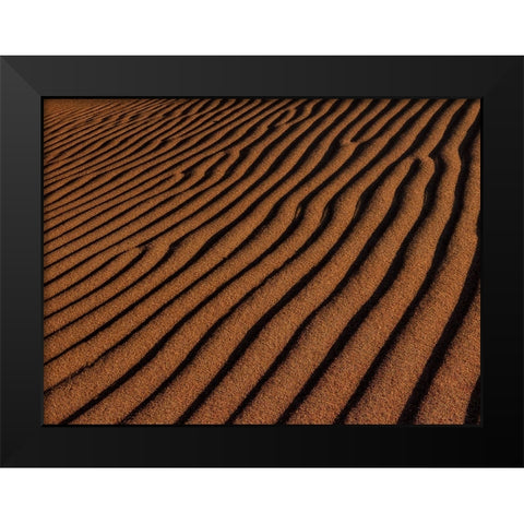 Sand Ripples Black Modern Wood Framed Art Print by Sherrell, Bill