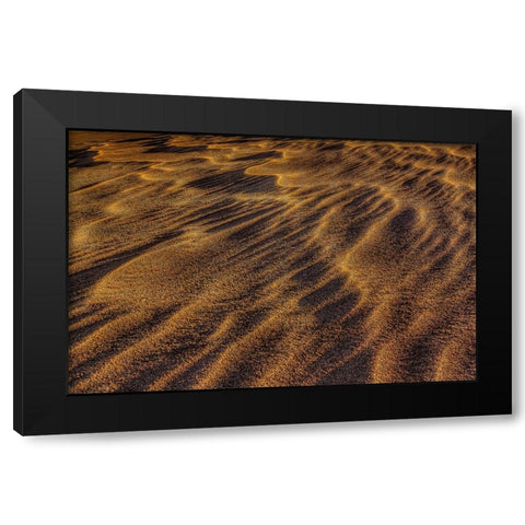 Sandwaves Black Modern Wood Framed Art Print by Sherrell, Bill