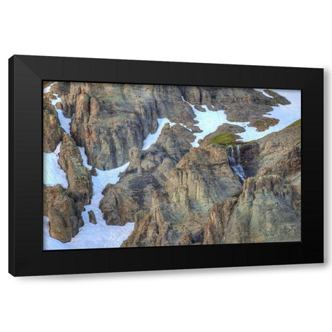 Snowmelt Black Modern Wood Framed Art Print by Sherrell, Bill