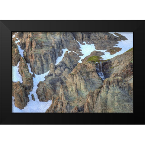 Snowmelt Black Modern Wood Framed Art Print by Sherrell, Bill