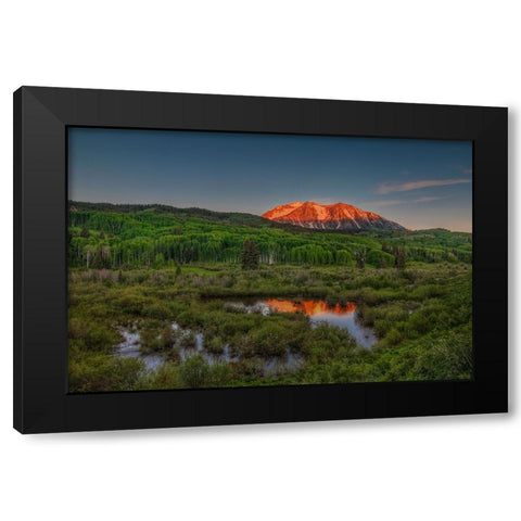 Spring Sunrise At East Beckwiith Mountain Black Modern Wood Framed Art Print by Sherrell, Bill