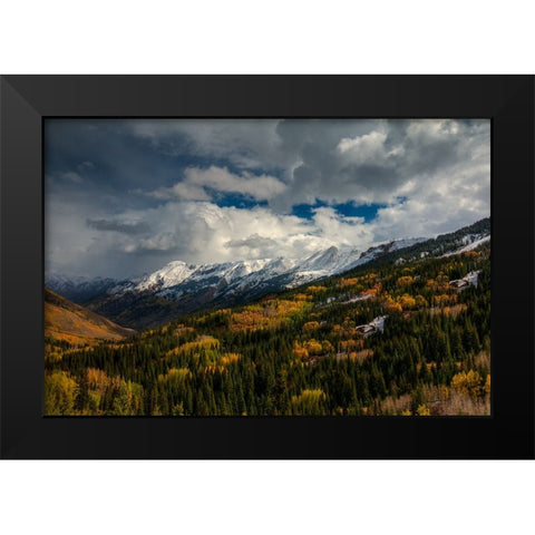 Storm Over Red Mountain Pass Black Modern Wood Framed Art Print by Sherrell, Bill