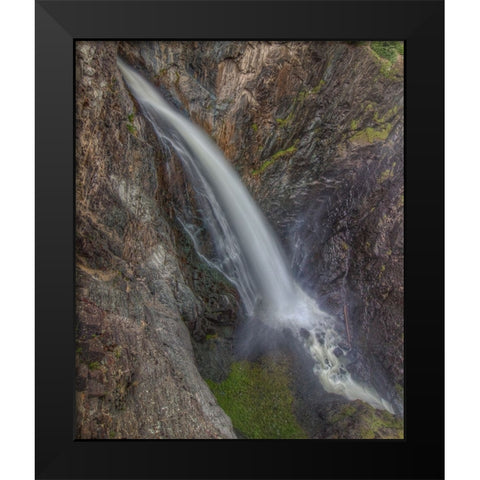 Tall Falls Black Modern Wood Framed Art Print by Sherrell, Bill