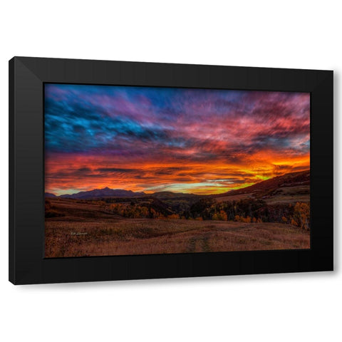 A Sunset To Remember Black Modern Wood Framed Art Print with Double Matting by Sherrell, Bill