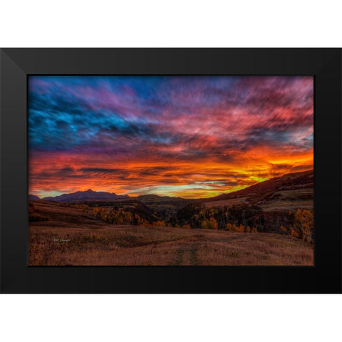A Sunset To Remember Black Modern Wood Framed Art Print by Sherrell, Bill
