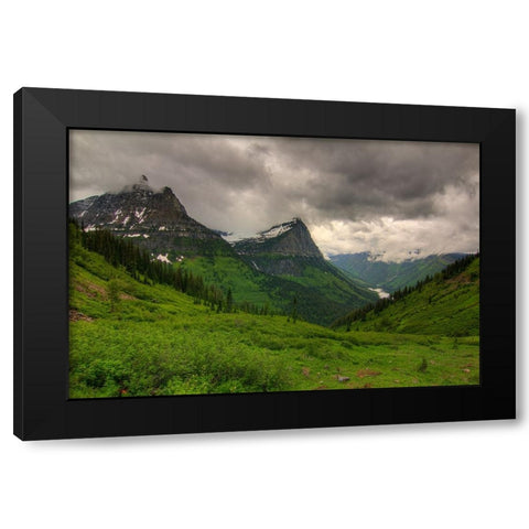 Aprroaching Storm Black Modern Wood Framed Art Print with Double Matting by Sherrell, Bill