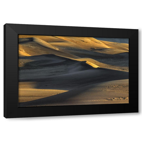 The Great Dunes-Shaped By The Wind Black Modern Wood Framed Art Print by Sherrell, Bill