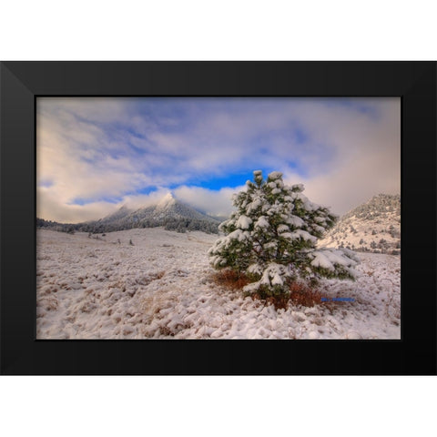 The Magical Flatirons Black Modern Wood Framed Art Print by Sherrell, Bill
