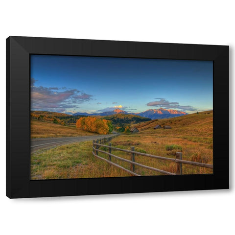 The Rising Of Autumn Black Modern Wood Framed Art Print with Double Matting by Sherrell, Bill