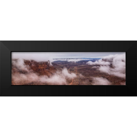 The Unveiling Of A Canyon Black Modern Wood Framed Art Print by Sherrell, Bill