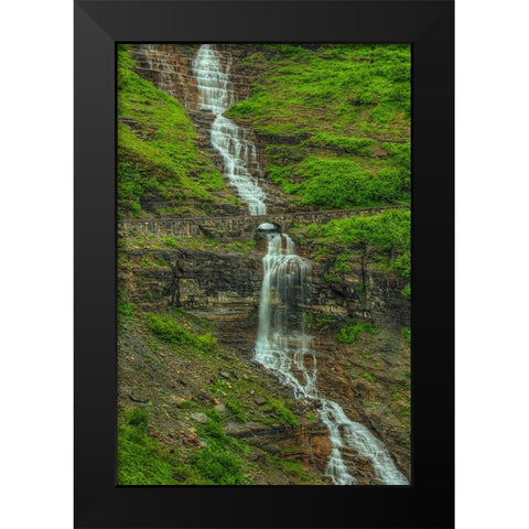 Tiers Of Grace Black Modern Wood Framed Art Print by Sherrell, Bill