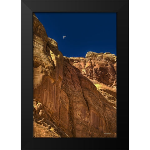 Towering Moon Black Modern Wood Framed Art Print by Sherrell, Bill