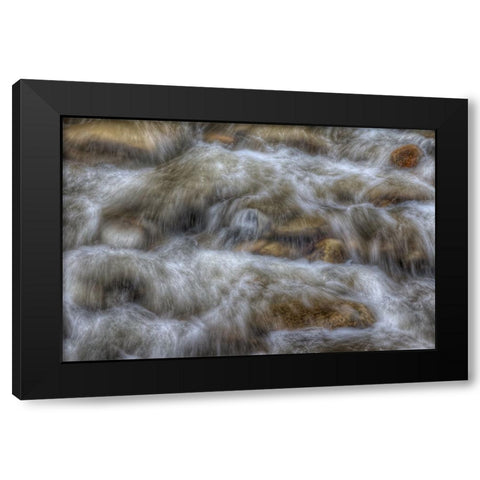 Water Rush Black Modern Wood Framed Art Print with Double Matting by Sherrell, Bill