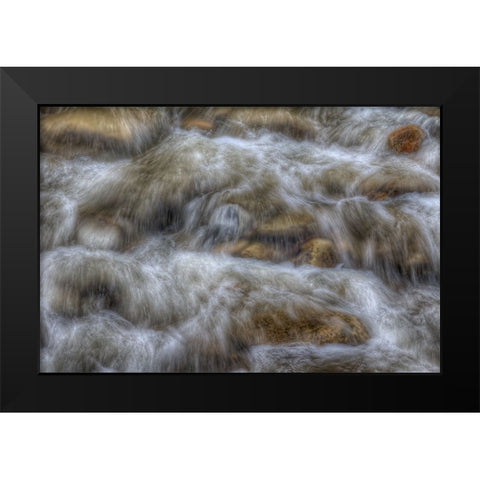 Water Rush Black Modern Wood Framed Art Print by Sherrell, Bill