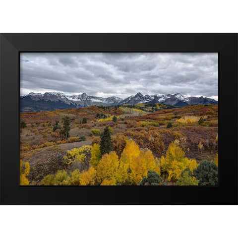 Autumn Storm Over Dallas Divide 1 Black Modern Wood Framed Art Print by Sherrell, Bill