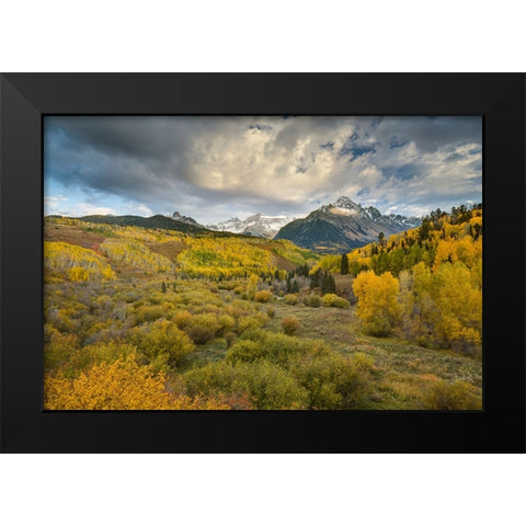 Autumn Storm Over The Mount Sneffels Range 2 Black Modern Wood Framed Art Print by Sherrell, Bill