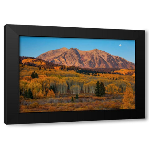 Autumn Sunrise Over East Beckwith Mountain 1 Black Modern Wood Framed Art Print with Double Matting by Sherrell, Bill