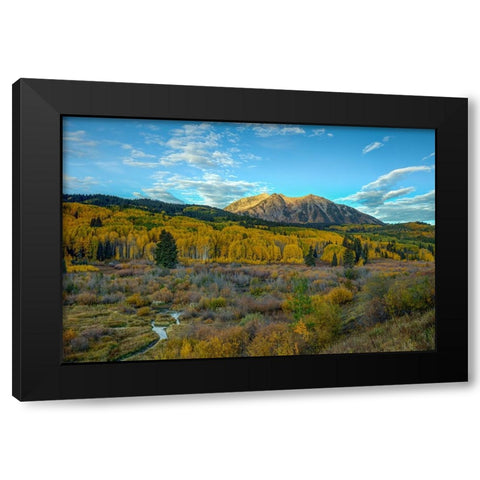 Autumn Sunrise Over East Beckwith Mountain 2 Black Modern Wood Framed Art Print with Double Matting by Sherrell, Bill