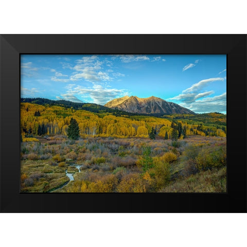 Autumn Sunrise Over East Beckwith Mountain 2 Black Modern Wood Framed Art Print by Sherrell, Bill