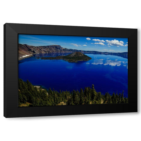 Crater Lake 1 Black Modern Wood Framed Art Print by Sherrell, Bill
