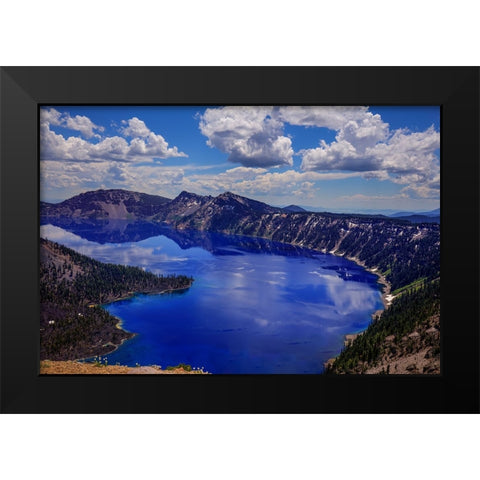 Crater Lake 2 Black Modern Wood Framed Art Print by Sherrell, Bill
