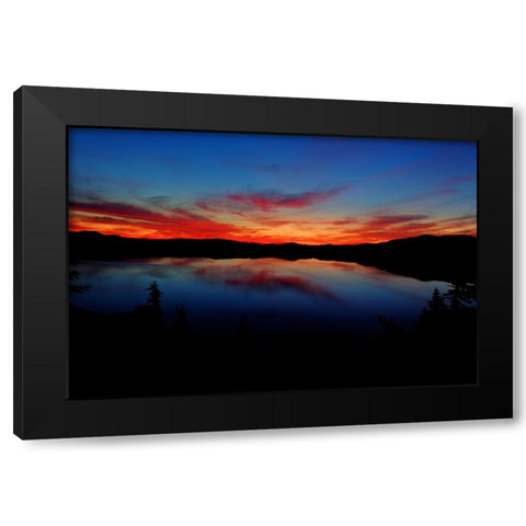 Dawn At Crater Lake 2 Black Modern Wood Framed Art Print with Double Matting by Sherrell, Bill