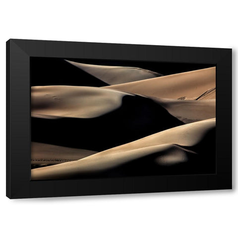 Dune Patterns 1 Black Modern Wood Framed Art Print by Sherrell, Bill