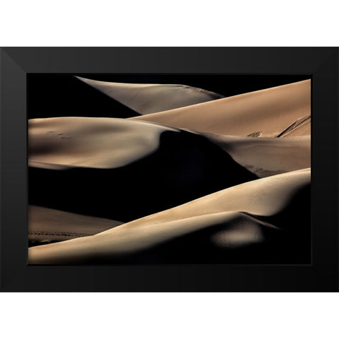 Dune Patterns 1 Black Modern Wood Framed Art Print by Sherrell, Bill