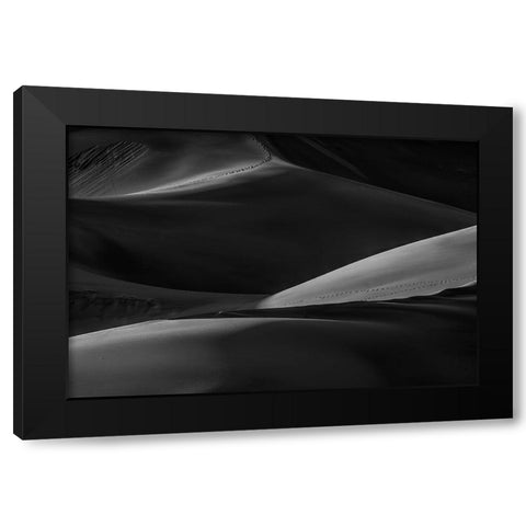 Dune Walk Black Modern Wood Framed Art Print by Sherrell, Bill