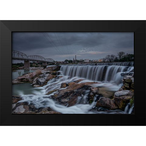 Easter at the Llano Texas Spillway Black Modern Wood Framed Art Print by Sherrell, Bill