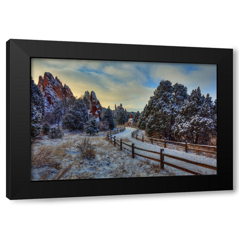 Just A Walk In The Park Black Modern Wood Framed Art Print by Sherrell, Bill