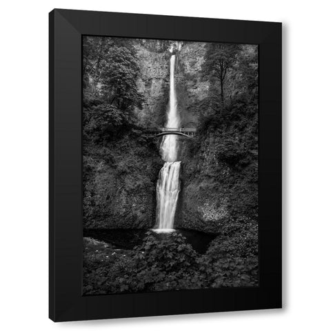 Multnomah Falls 1 Black Modern Wood Framed Art Print by Sherrell, Bill