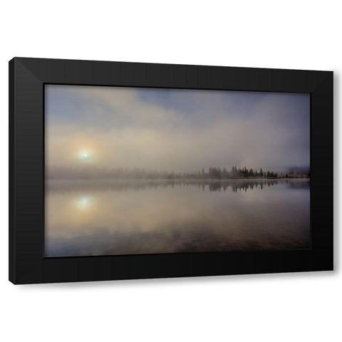 One Misty Morning Black Modern Wood Framed Art Print with Double Matting by Sherrell, Bill