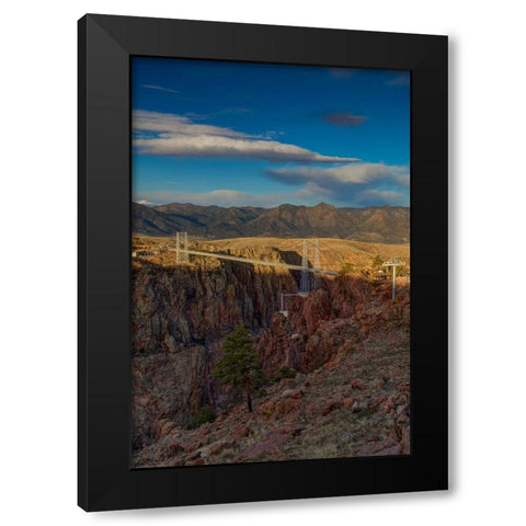 Sunrise Over Royal Gorge Bridge 4 Black Modern Wood Framed Art Print by Sherrell, Bill
