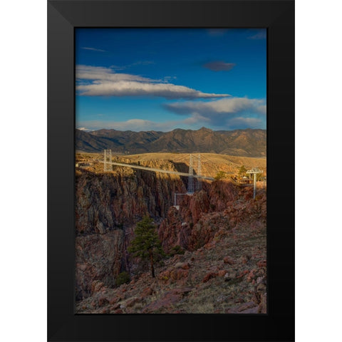 Sunrise Over Royal Gorge Bridge 4 Black Modern Wood Framed Art Print by Sherrell, Bill