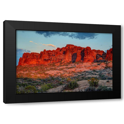 The Magic Of Sunset In Utah Black Modern Wood Framed Art Print with Double Matting by Sherrell, Bill