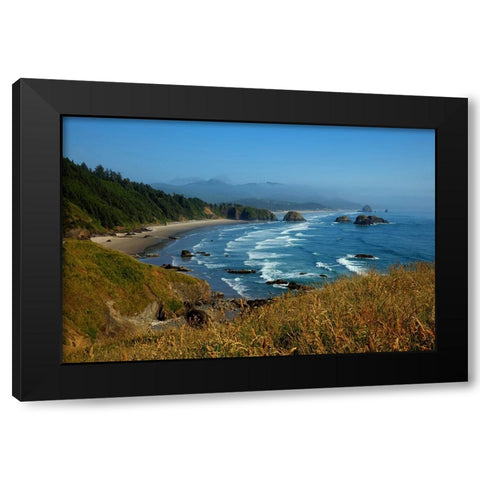 The Oregon Coast Black Modern Wood Framed Art Print by Sherrell, Bill