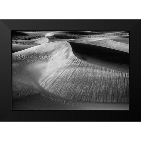 Wind Sculpting Black Modern Wood Framed Art Print by Sherrell, Bill
