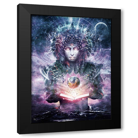 Ocean Atlas Black Modern Wood Framed Art Print with Double Matting by Gray, Cameron
