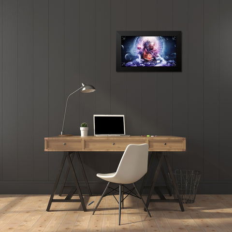 Perhaps The Dreams Are Of Soulmates Black Modern Wood Framed Art Print by Gray, Cameron