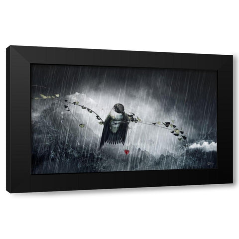 Reach Black Modern Wood Framed Art Print by Gray, Cameron
