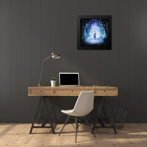 The Journey Begins Black Modern Wood Framed Art Print by Gray, Cameron